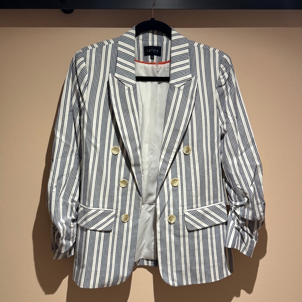 1. state striped blazer